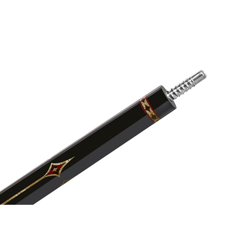 Billardqueue, Pool, EVO Crown Maxbing Edition, Royal Black Leather Komplettset, 12.5mm, Radial