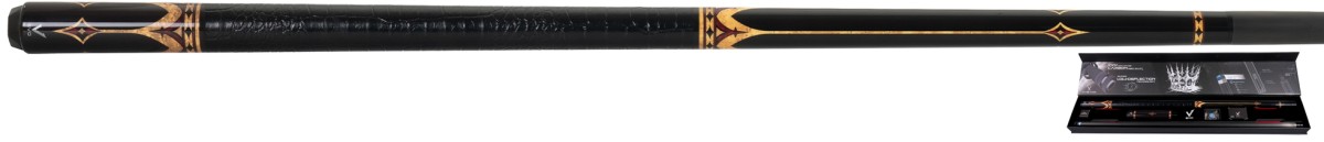Billardqueue, Pool, EVO Crown Maxbing Edition, Royal Black Leather Komplettset, 12.5mm, Radial