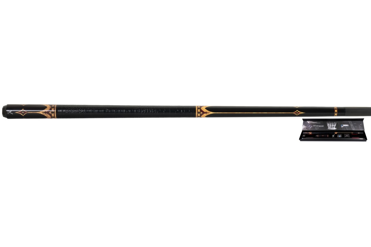 Billardqueue, Pool, EVO Crown Maxbing Edition, Royal Black Leather Komplettset, 12.5mm, Radial