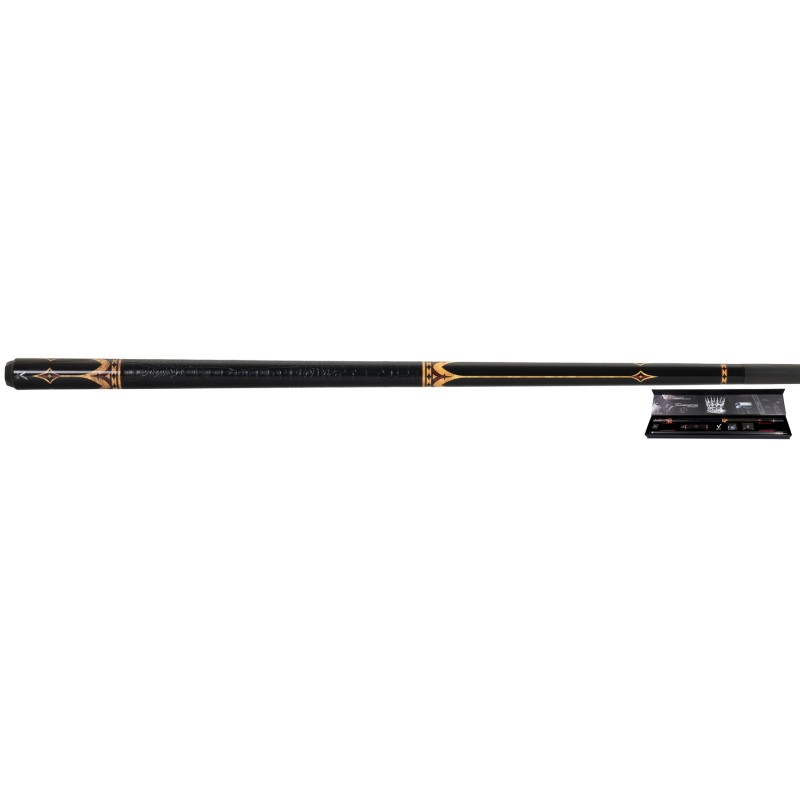 Billardqueue, Pool, EVO Crown Maxbing Edition, Royal Black Leather Komplettset, 12.5mm, Radial