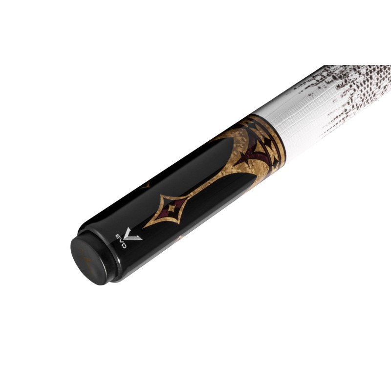 Billardqueue, Pool, EVO Crown Maxbing Edition, Royal White Leather Komplettset, 12.5mm, Radial