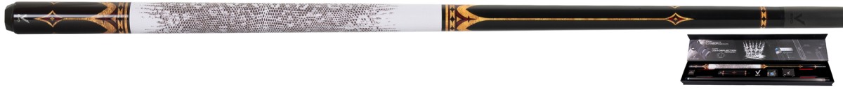 Billardqueue, Pool, EVO Crown Maxbing Edition, Royal White Leather Komplettset, 12.5mm, Radial