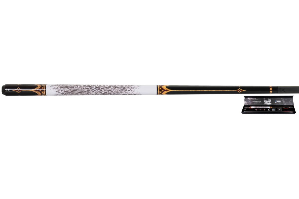 Billardqueue, Pool, EVO Crown Maxbing Edition, Royal White Leather Komplettset, 12.5mm, Radial