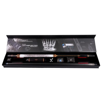 Billardqueue, Pool, EVO Crown Maxbing Edition, Royal White Leather Komplettset, 12.5mm, Radial