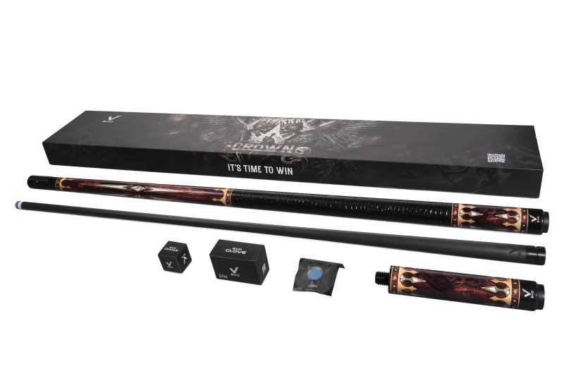 Billardqueue, Pool, EVO Crown Maxbing Edition, Ancient Oak Komplettset, 12.5mm, Radial
