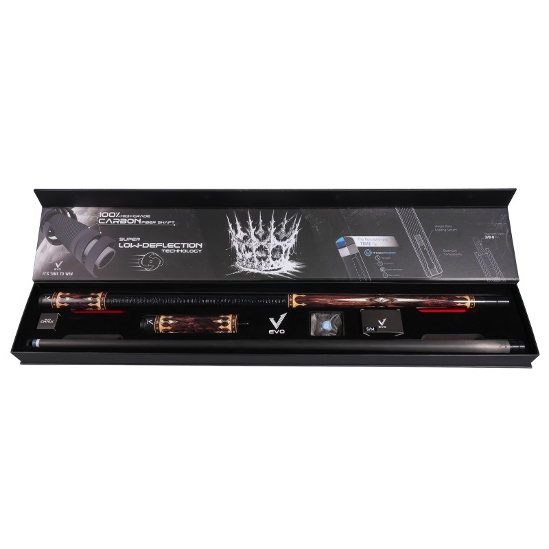 Billardqueue, Pool, EVO Crown Maxbing Edition, Ancient Oak Komplettset, 12.5mm, Radial Billardqueue, Pool, EVO Crown Maxbing Edition, Ancient Oak Komplettset, 12.5mm, Radial