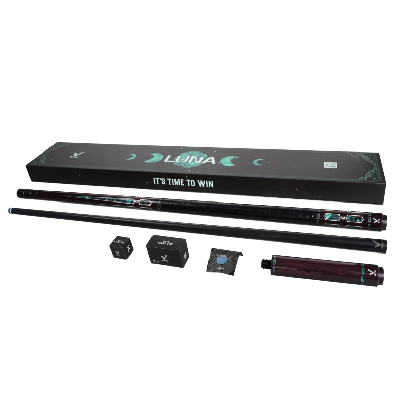 Billardqueue, Pool, EVO Luna Maxbing Edition, Malachite Eclipse Komplettset, 12.5mm, 3/8x10 Billardqueue, Pool, EVO Luna Maxbing Edition, Malachite Eclipse Komplettset, 12.5mm, 3/8x10