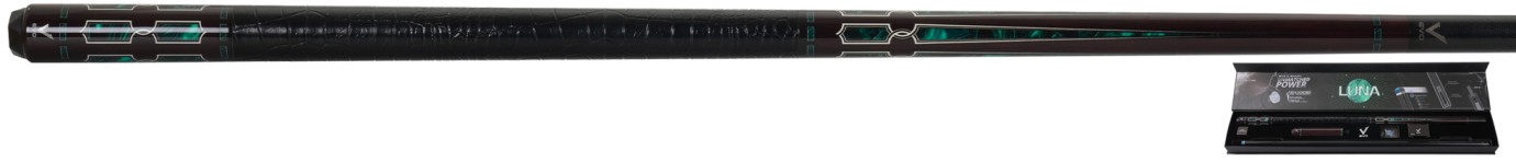Billardqueue, Pool, EVO Luna Maxbing Edition, Malachite Eclipse Komplettset, 12.5mm, 3/8x10