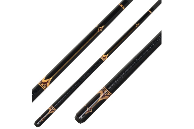 Billardqueue, Pool, EVO Crown Maxbing Edition, Royal Black Leather Komplettset, 12.5mm, Radial