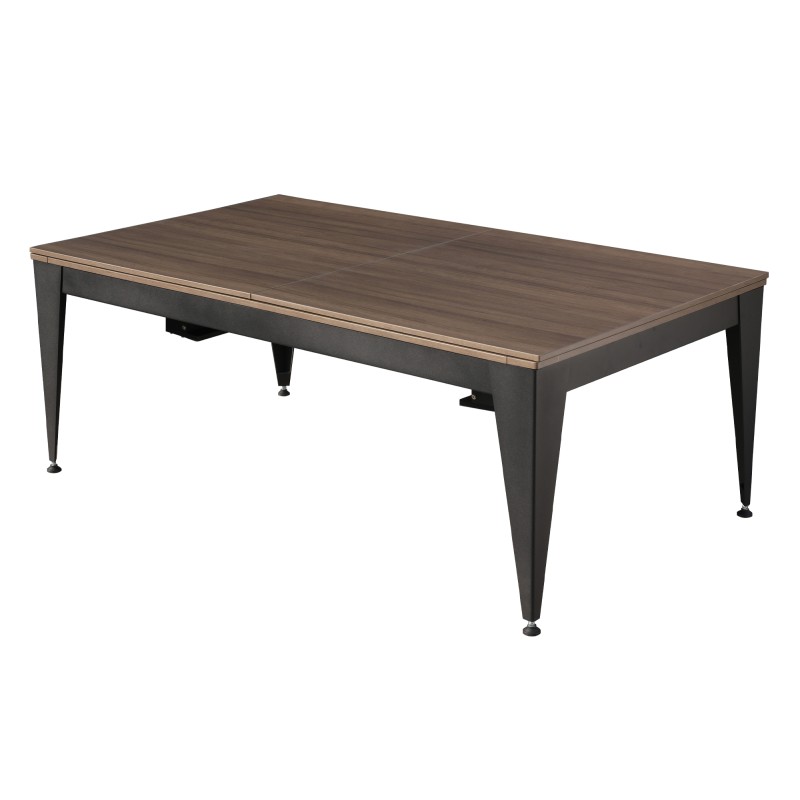 Billardtisch / Esstisch, Pool, Vancouver III, 7 ft. (Fuß), schwarz/braun, rotes Tuch Billardtisch / Esstisch, Pool, Vancouver III, 7 ft. (Fuß), schwarz/braun, rotes Tuch