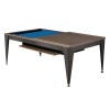 Billardtisch / Esstisch, Pool, Vancouver III, 7 ft. (Fuß), schwarz/braun, blaues Tuch