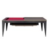 Billardtisch / Esstisch, Pool, Vancouver III, 7 ft. (Fuß), schwarz/braun, rotes Tuch Billardtisch / Esstisch, Pool, Vancouver III, 7 ft. (Fuß), schwarz/braun, rotes Tuch