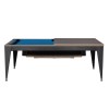 Billardtisch / Esstisch, Pool, Vancouver III, 7 ft. (Fuß), schwarz/braun, blaues Tuch Billardtisch / Esstisch, Pool, Vancouver III, 7 ft. (Fuß), schwarz/braun, blaues Tuch