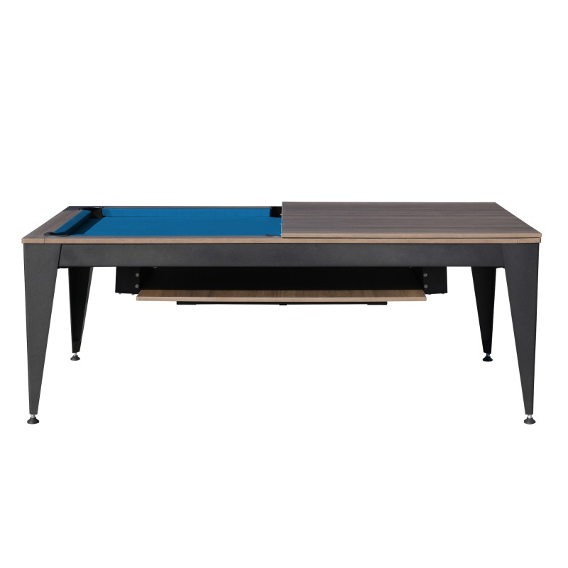Billardtisch / Esstisch, Pool, Vancouver III, 7 ft. (Fuß), schwarz/braun, blaues Tuch Billardtisch / Esstisch, Pool, Vancouver III, 7 ft. (Fuß), schwarz/braun, blaues Tuch
