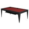 Billardtisch / Esstisch, Pool, Vancouver III, 7 ft. (Fuß), schwarz/schwarz, burgundy Tuch Billardtisch / Esstisch, Pool, Vancouver III, 7 ft. (Fuß), schwarz/schwarz, burgundy Tuch
