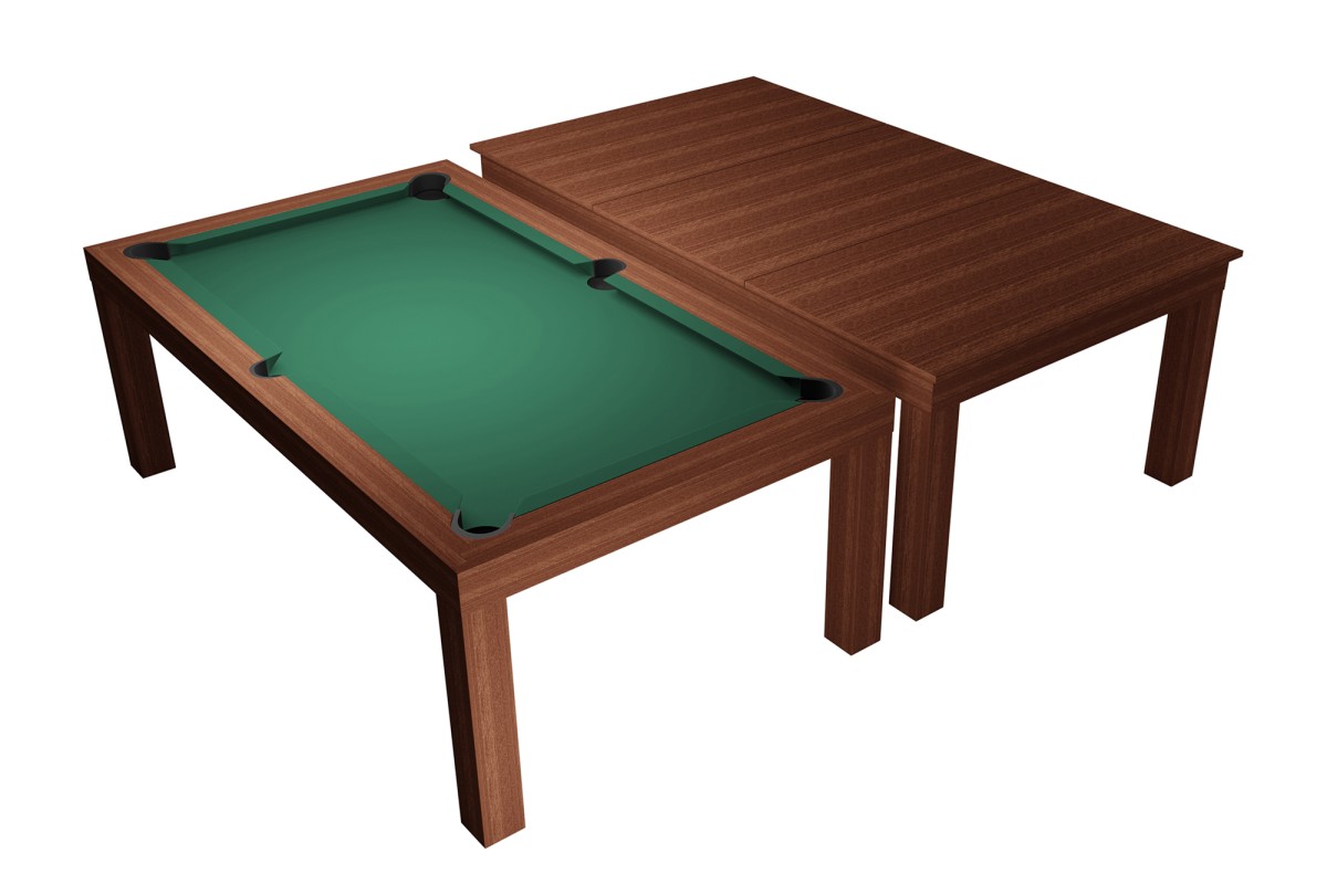 Billardtisch / Esstisch, Pool, Mozart, 7 ft. (Fuß), mahagoni