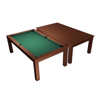 Billardtisch / Esstisch, Pool, Mozart, 7 ft. (Fuß), mahagoni