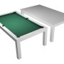 Billardtisch / Esstisch, Pool, Mozart, 7 ft. (Fuß), matt-weiß