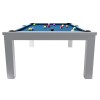 Billardtisch / Esstisch, Pool, Rasson Penelope II, inkl. Abdeckplatte, weiß-glänzend, display piece
