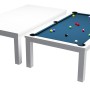 Billardtisch / Esstisch, Pool, Rasson Penelope II, inkl. Abdeckplatte, weiß-glänzend, display piece