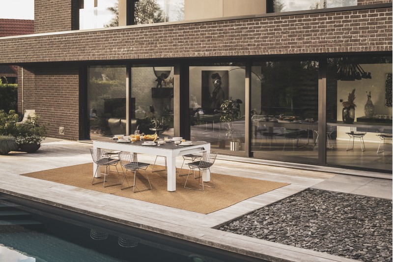 Billardtisch, Pool, Cornilleau Classic Outdoor, 7 ft. (Fuß), weiß-grau