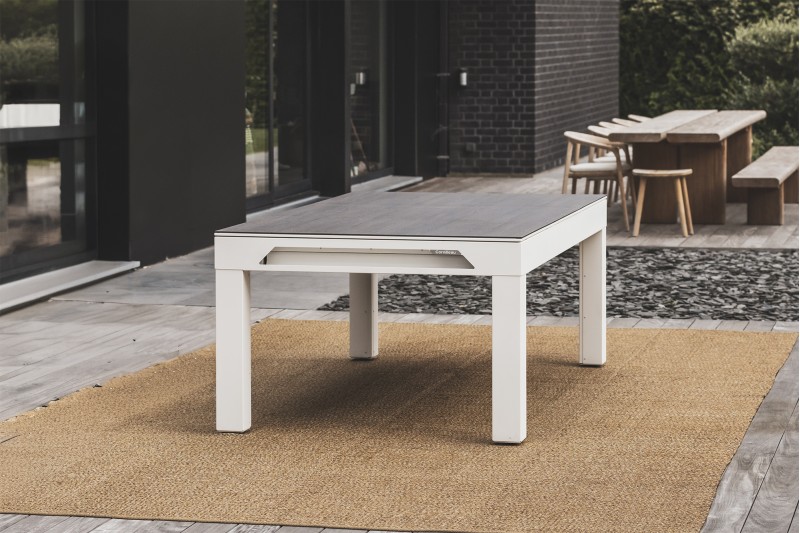 Billardtisch, Pool, Cornilleau Classic Outdoor, 7 ft. (Fuß), weiß-grau