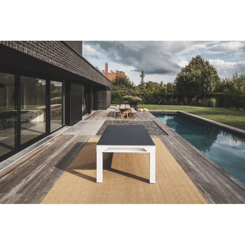 Billardtisch, Pool, Cornilleau Classic Outdoor, 7 ft. (Fuß), weiß-grau