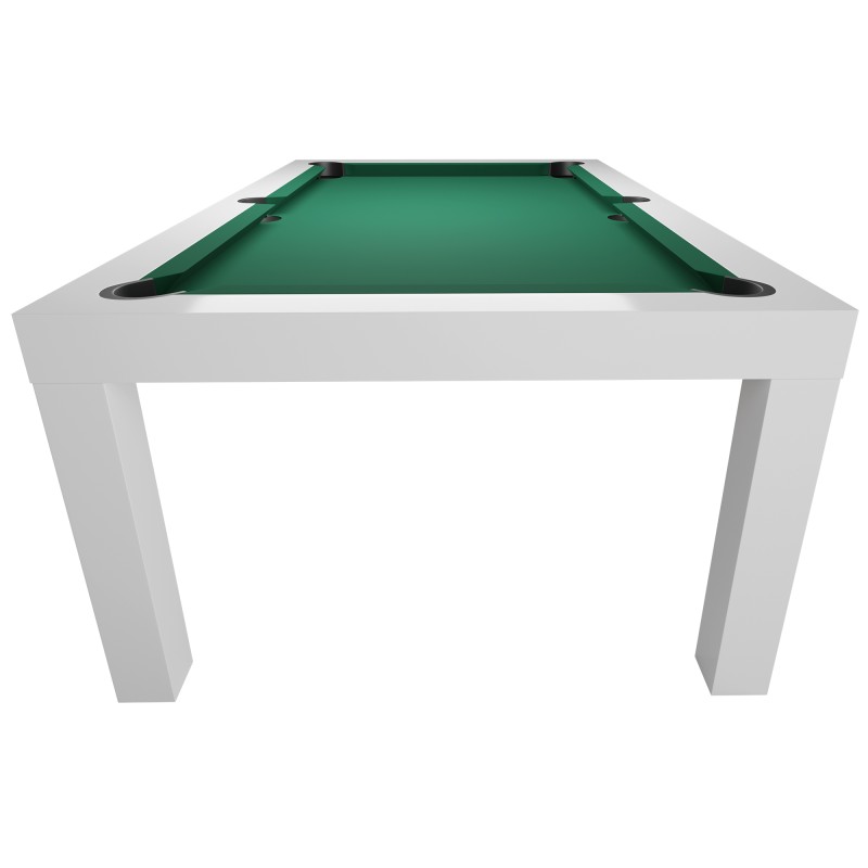 Billardtisch / Esstisch, Pool, Mozart, 7 ft. (Fuß), matt-weiß