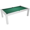 Billardtisch / Esstisch, Pool, Mozart, 7 ft. (Fuß), matt-weiß
