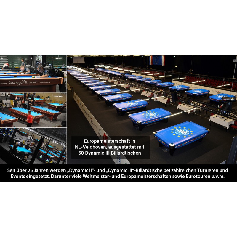 Billardtisch, Pool, Dynamic II, schwarz glänzend