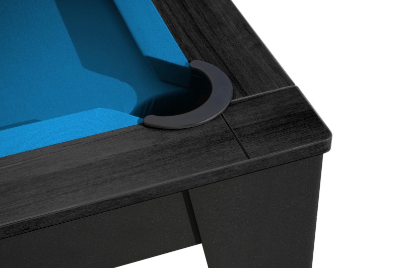 Billardtisch / Esstisch, Pool, Vancouver III, 7 ft. (Fuß), schwarz/schwarz, blaues Tuch