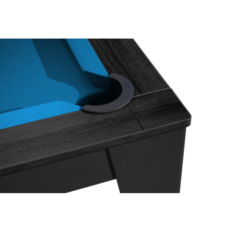 Billardtisch / Esstisch, Pool, Vancouver III, 7 ft. (Fuß), schwarz/schwarz, blaues Tuch Billardtisch / Esstisch, Pool, Vancouver III, 7 ft. (Fuß), schwarz/schwarz, blaues Tuch