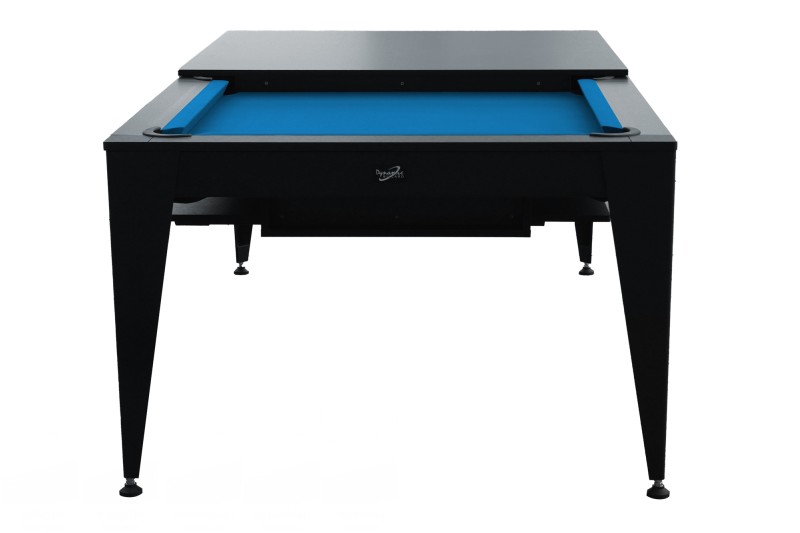 Billardtisch / Esstisch, Pool, Vancouver III, 7 ft. (Fuß), schwarz/schwarz, blaues Tuch