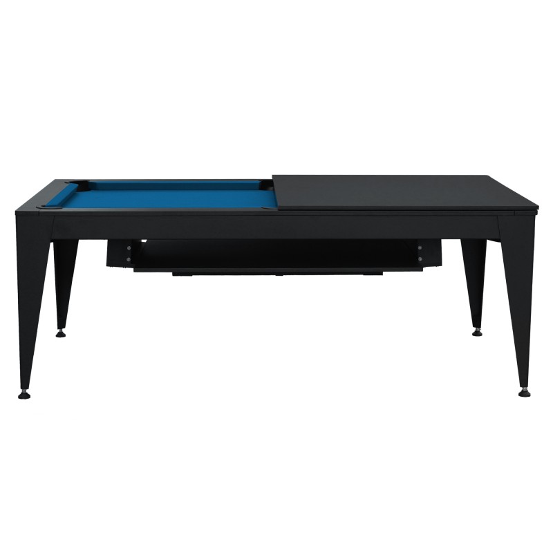 Billardtisch / Esstisch, Pool, Vancouver III, 7 ft. (Fuß), schwarz/schwarz, blaues Tuch Billardtisch / Esstisch, Pool, Vancouver III, 7 ft. (Fuß), schwarz/schwarz, blaues Tuch