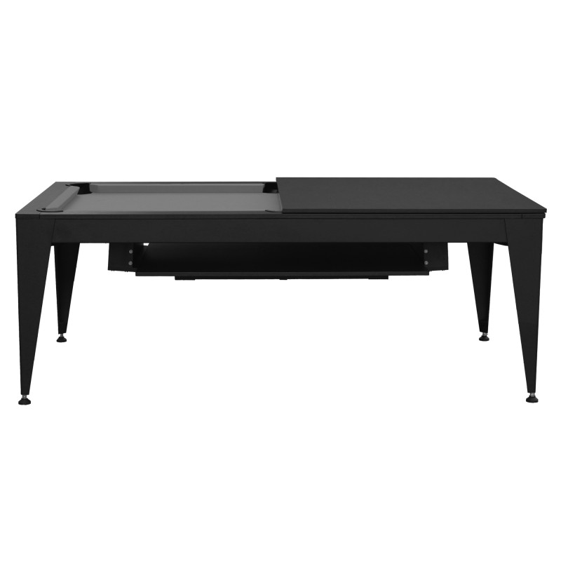 Billardtisch / Esstisch, Pool, Vancouver III, 7 ft. (Fuß), schwarz/schwarz, graues Tuch Billardtisch / Esstisch, Pool, Vancouver III, 7 ft. (Fuß), schwarz/schwarz, graues Tuch